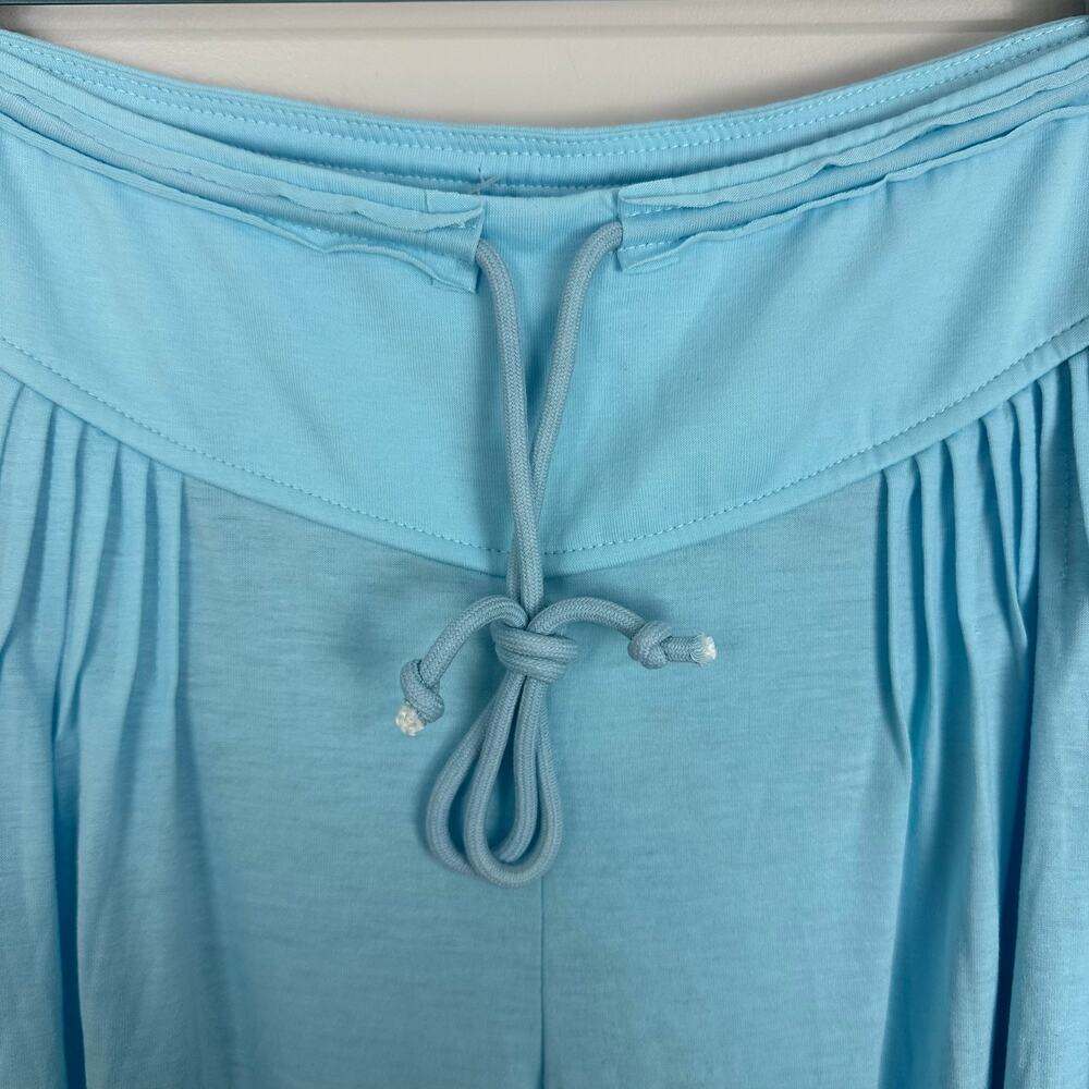 Cupshe Light Blue Pintuck Wide-leg Jersey Pants Medium NWT Boho Casual Vacation - Picture 10 of 13